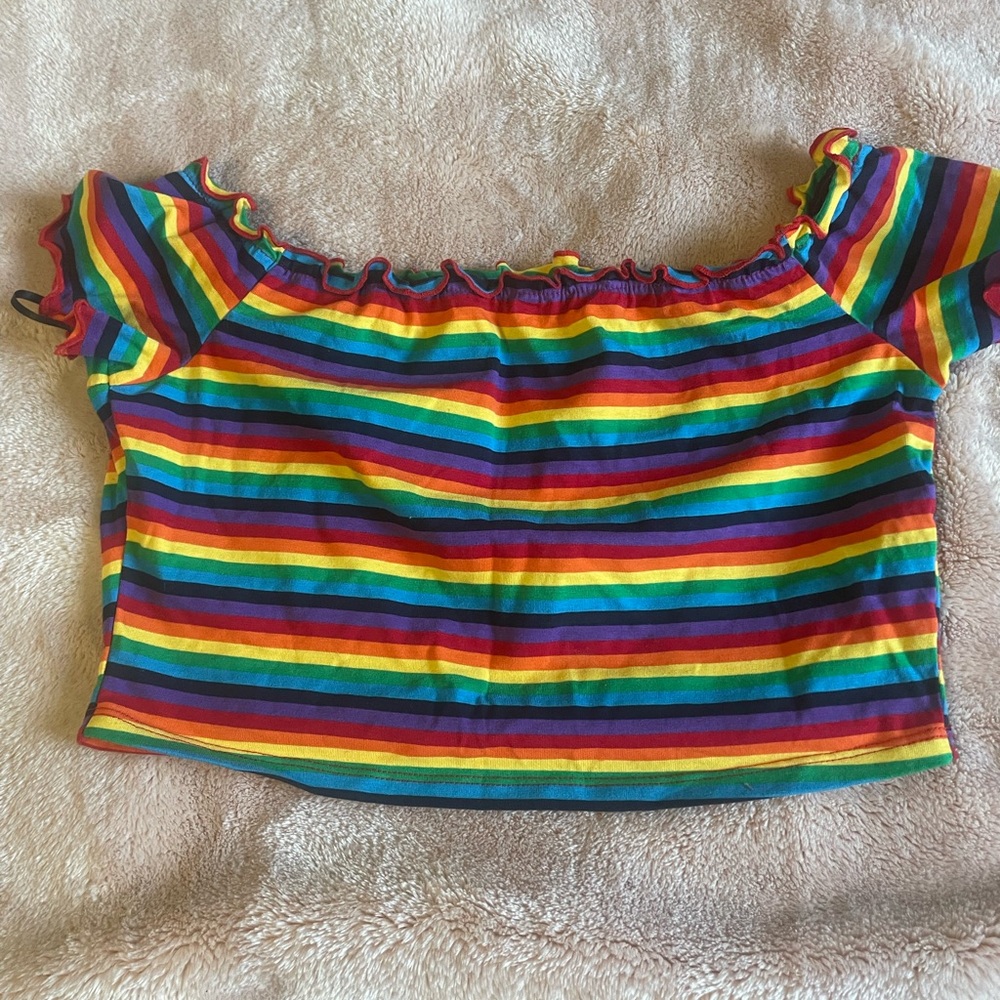 Women’s rainbow crop top